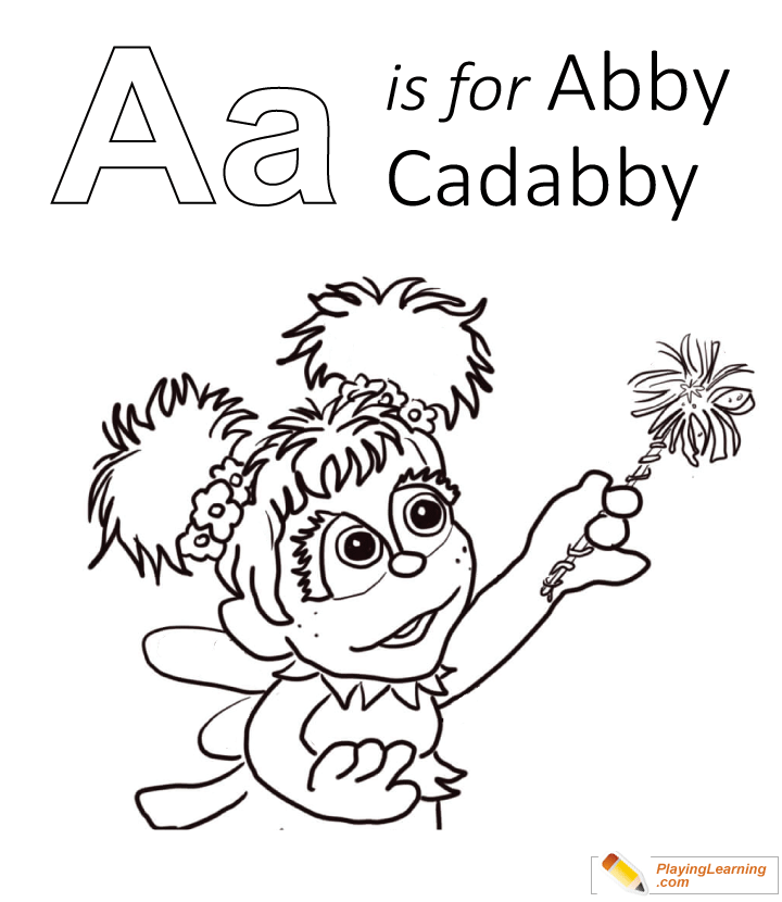 A Is For Abby Coloring Page 