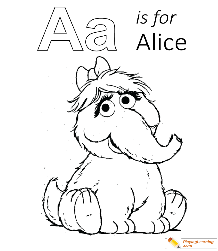 A Is For Alice Coloring Page 