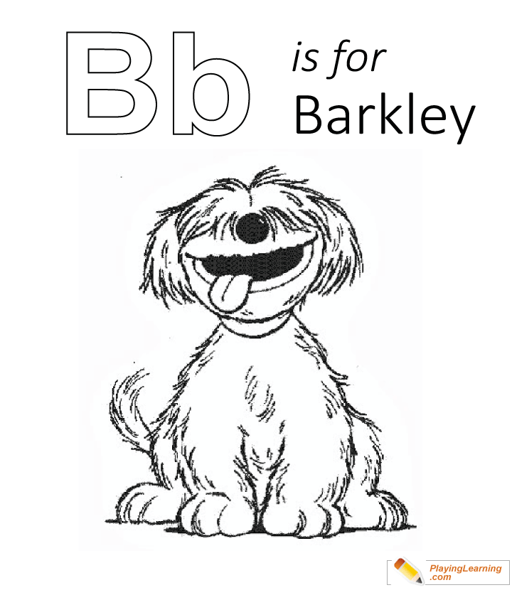 B Is For Barkley Coloring Page 