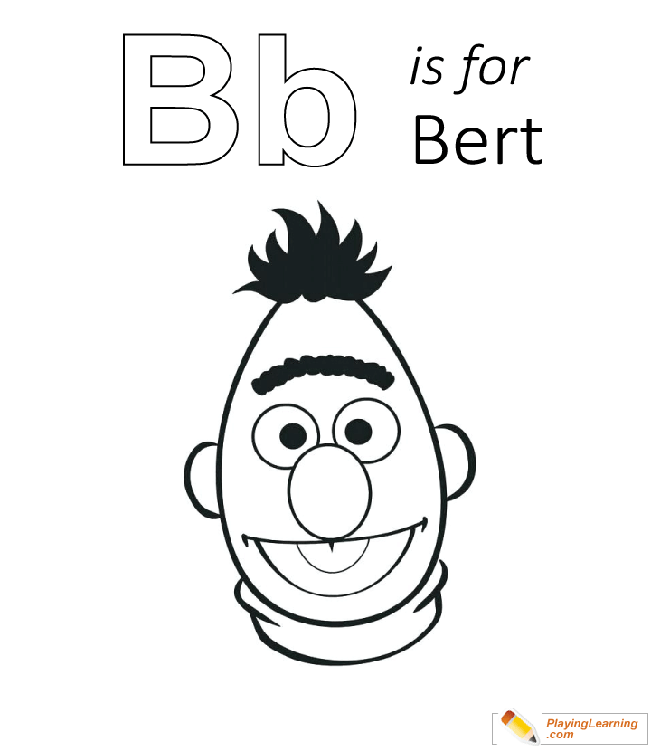 B Is For Bert Coloring Page 