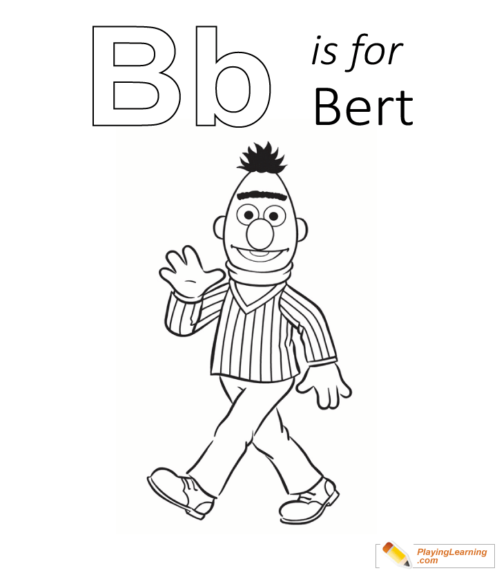 B Is For Bert Coloring Page 