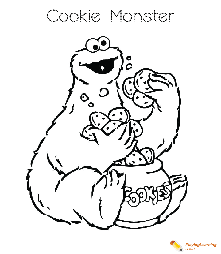 Cookie Monster Coloring Page 