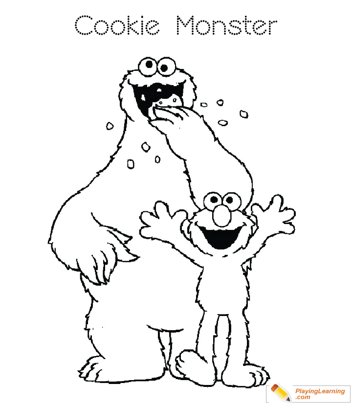 Cookie Monster Coloring Page 