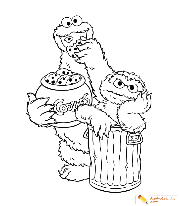 Cookie Monster Coloring Page 