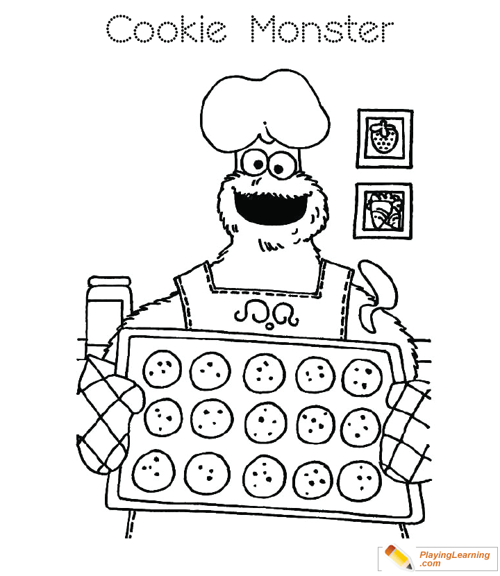 Cookie Monster Coloring Page 