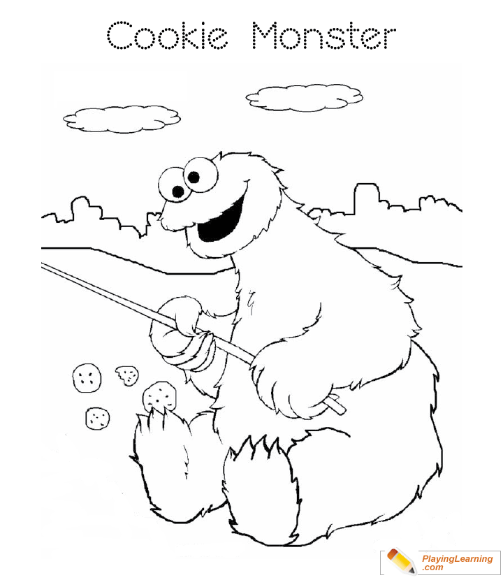 Cookie Monster Coloring Page 