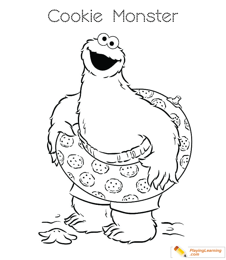 Cookie Monster Coloring Page 