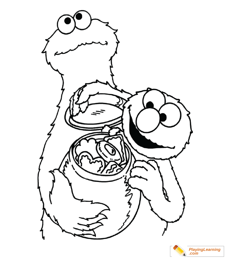 Cookie Monster Coloring Page 