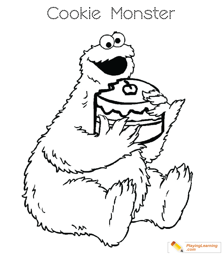 Cookie Monster Coloring Page 