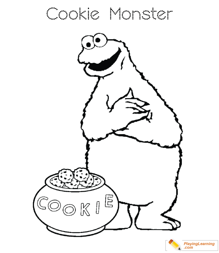 Cookie Monster Coloring Page 