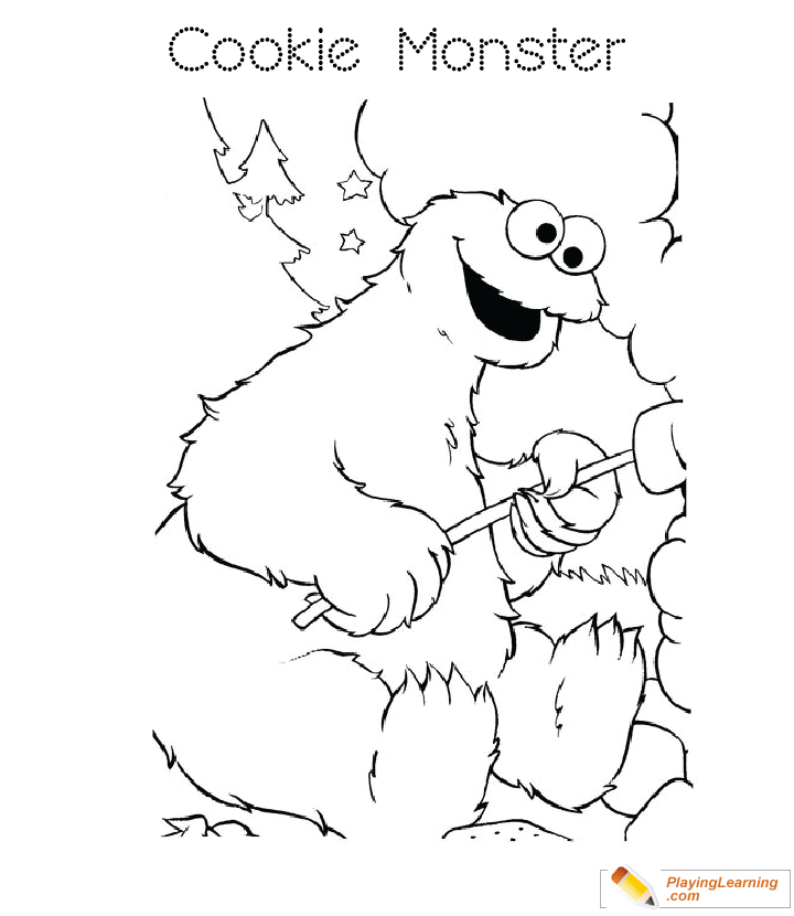 Cookie Monster Coloring Page 