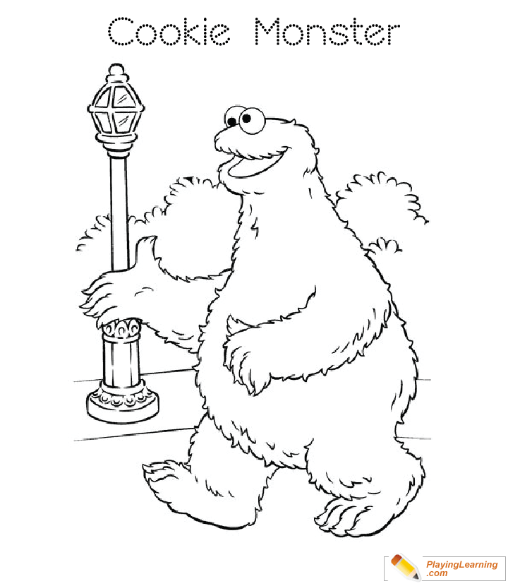 Cookie Monster Coloring Page 