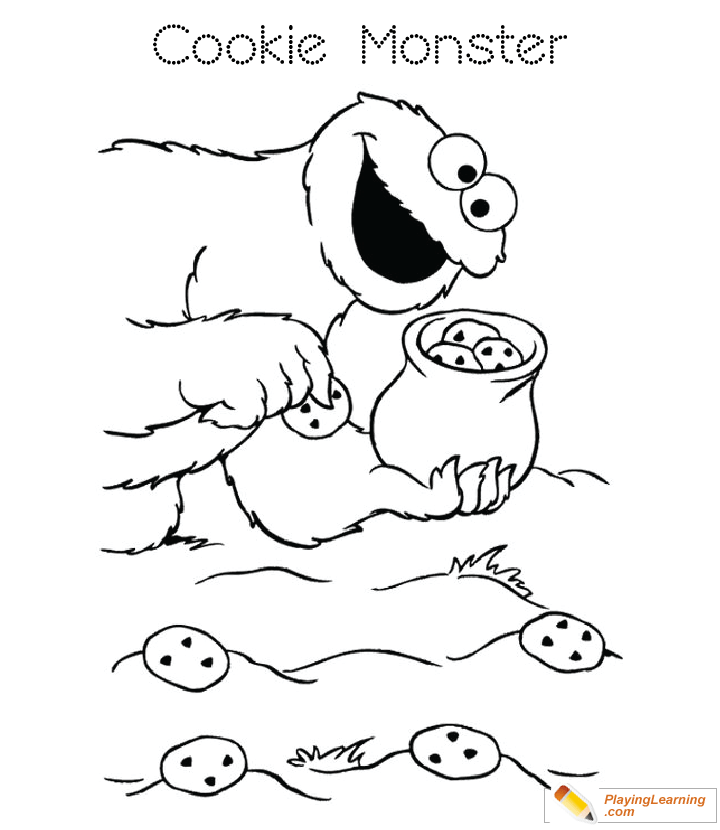 Cookie Monster Coloring Page 