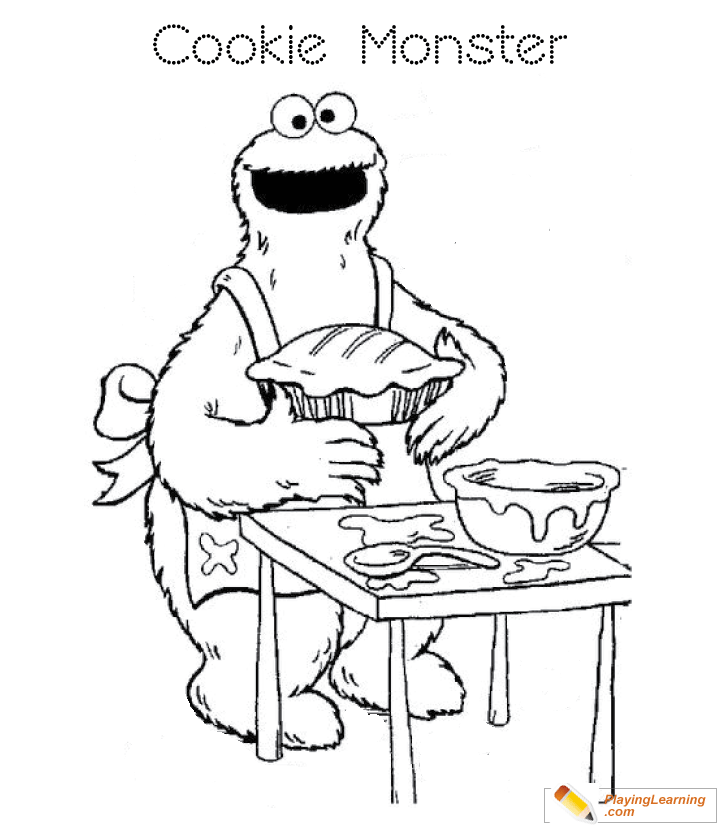 Cookie Monster Coloring Page 