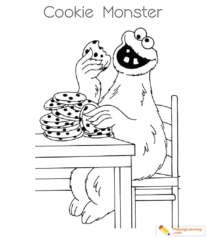 Cookie Monster Coloring Page 