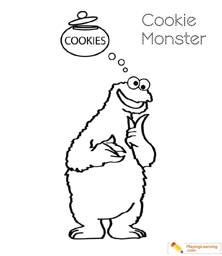 Cookie Monster Coloring Page 