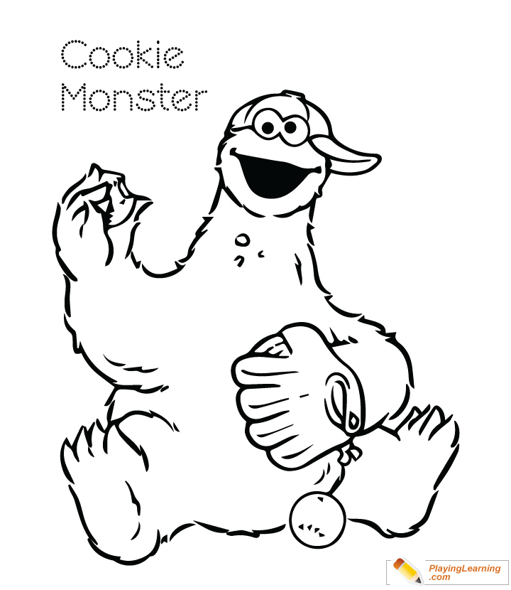 Cookie Monster Coloring Page 