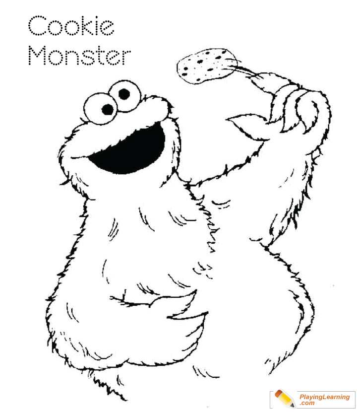 Cookie Monster Coloring Page 