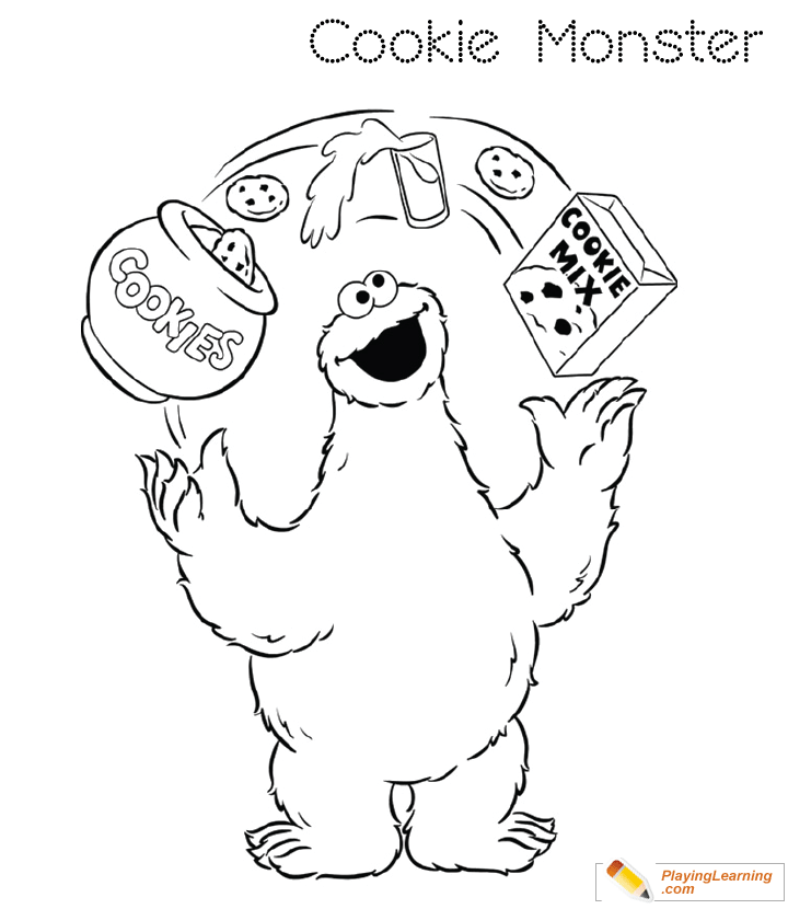 Cookie Monster Coloring Page 