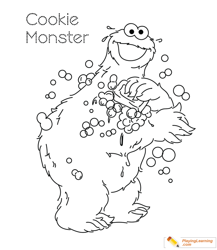 Cookie Monster Coloring Page 