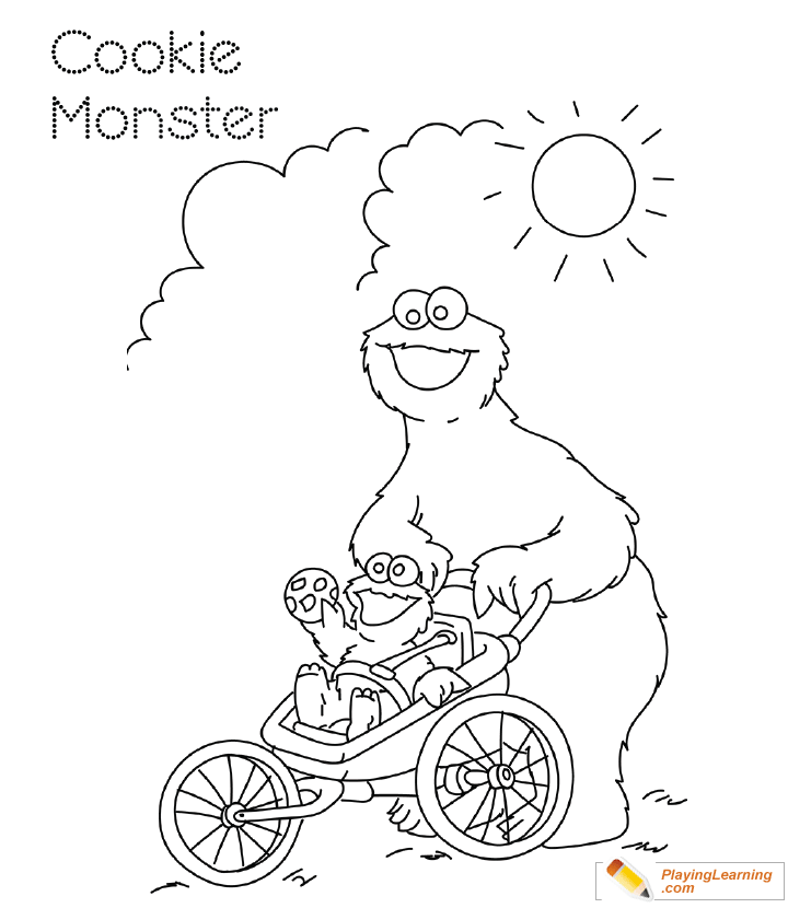 Cookie Monster Coloring Page 