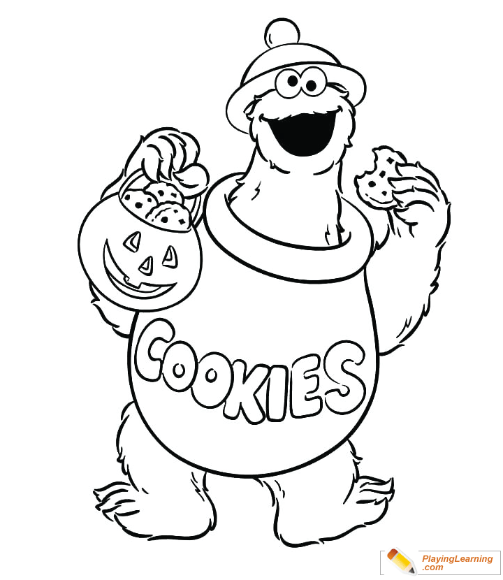 Cookie Monster Coloring Page 