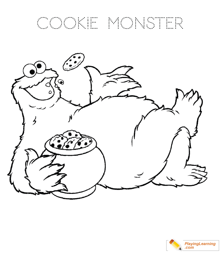 Cookie Monster Coloring Page 