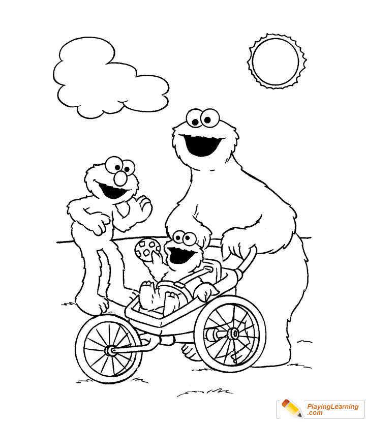 Cookie Monster Coloring Page 