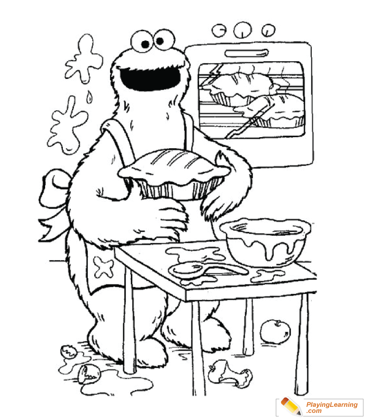 Cookie Monster Coloring Page 