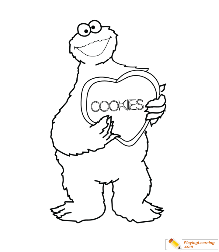 Cookie Monster Coloring Page 