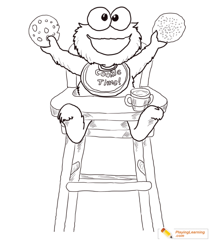 Cookie Monster Coloring Page 