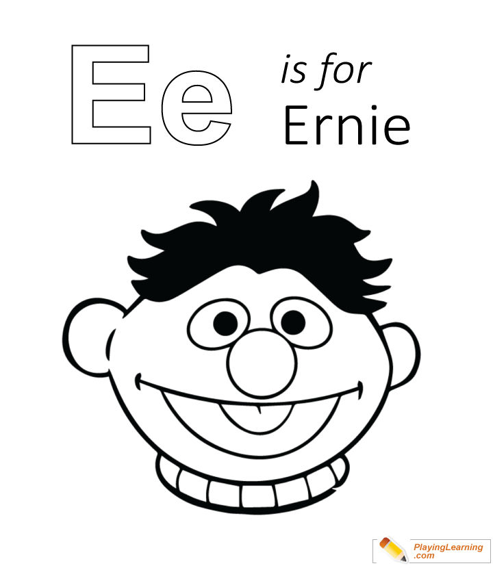 E Is For Ernie Coloring Page 