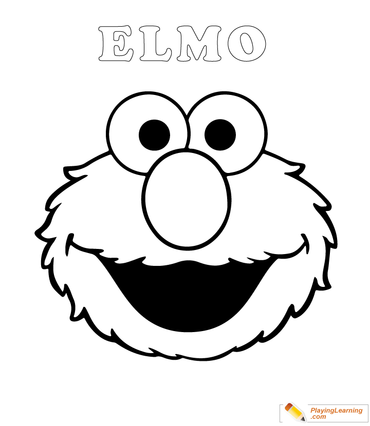 Easy Elmo Coloring Page 