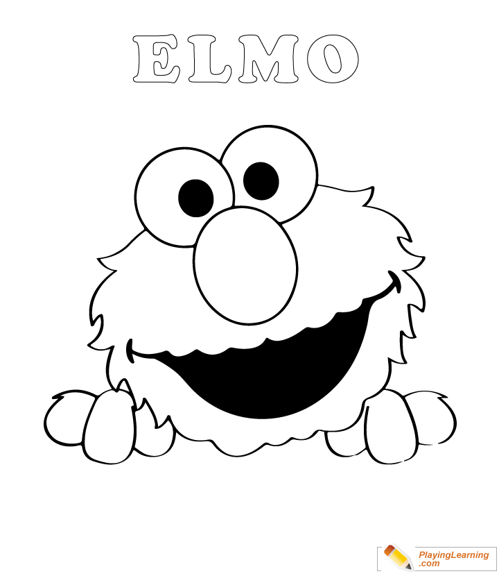 Easy Elmo Coloring Page 