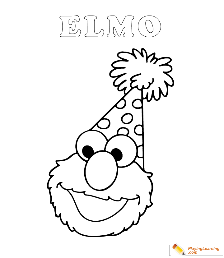 Easy Elmo Coloring Page 