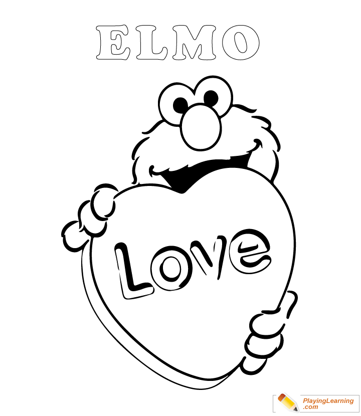 Easy Elmo Coloring Page 