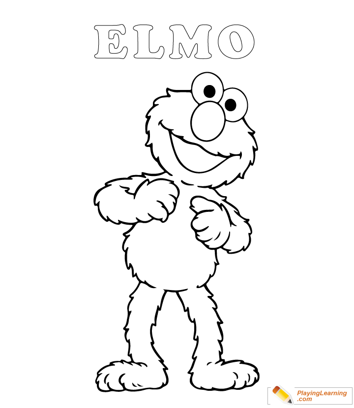 Easy Elmo Coloring Page 