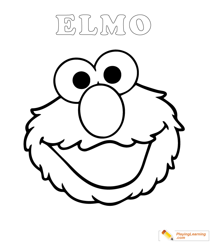 Easy Elmo Coloring Page 