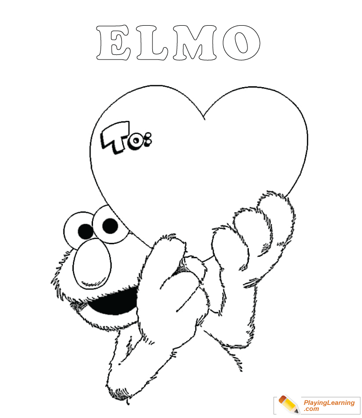 Easy Elmo Coloring Page 