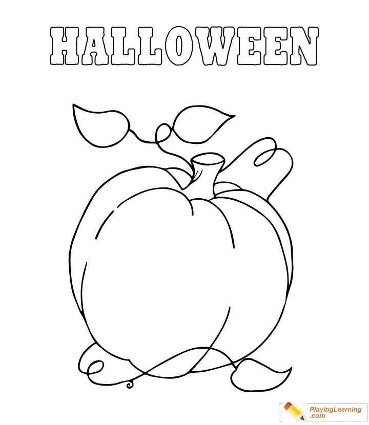 Easy Halloween Coloring Page 