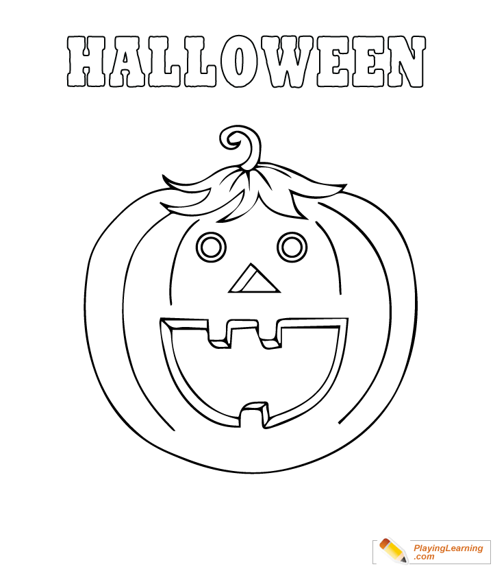 Easy Halloween Coloring Page 