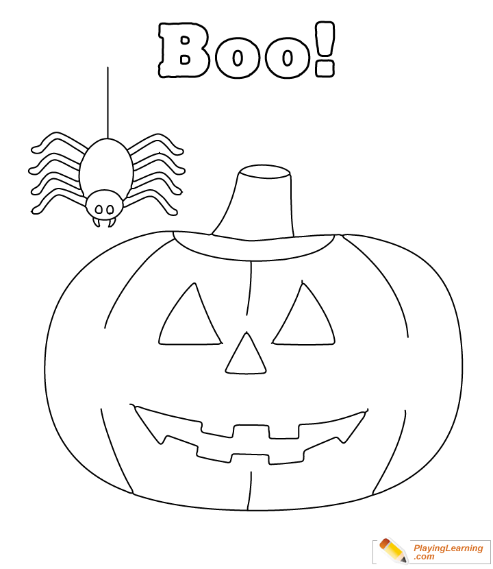 Easy Halloween Coloring Page 