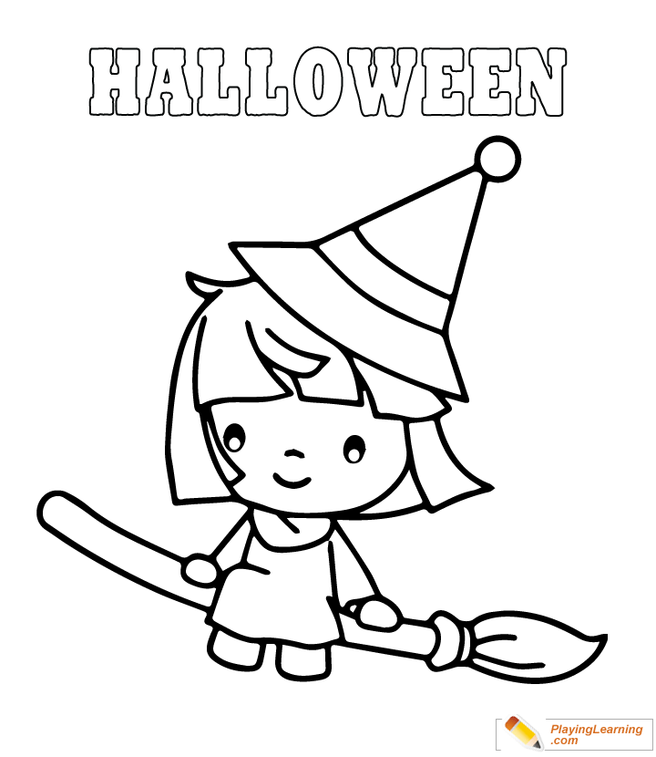 Easy Halloween Coloring Page 