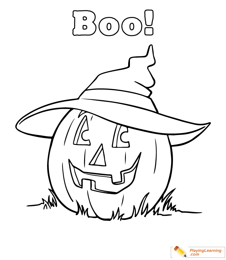 Easy Halloween Coloring Page 