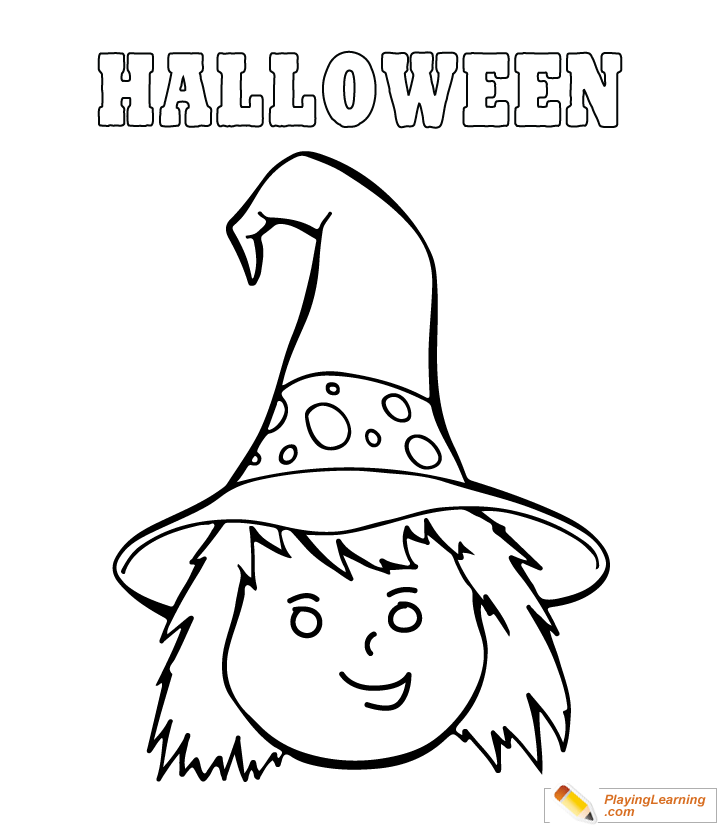 Easy Halloween Coloring Page 