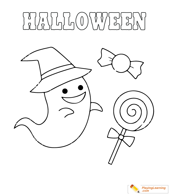 Easy Halloween Coloring Page 