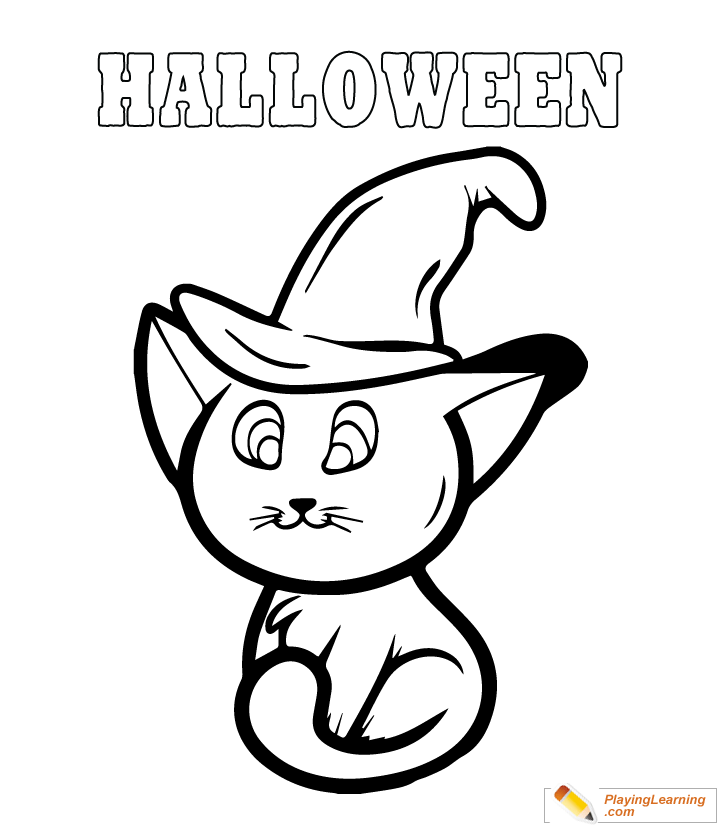 Easy Halloween Coloring Page 