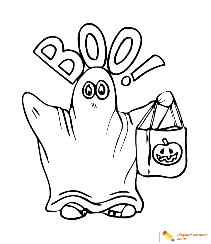 Easy Halloween Coloring Page 