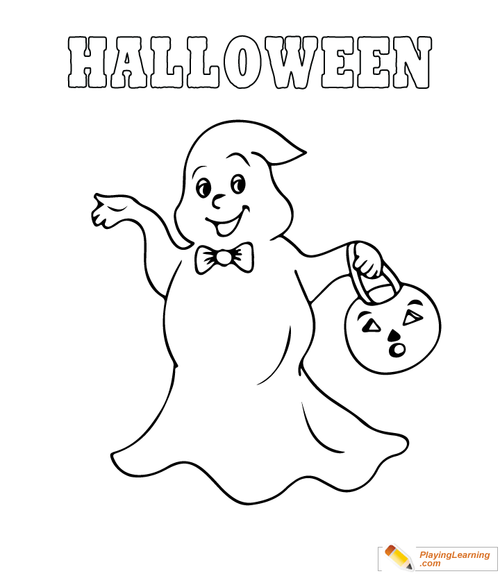 Easy Halloween Coloring Page 