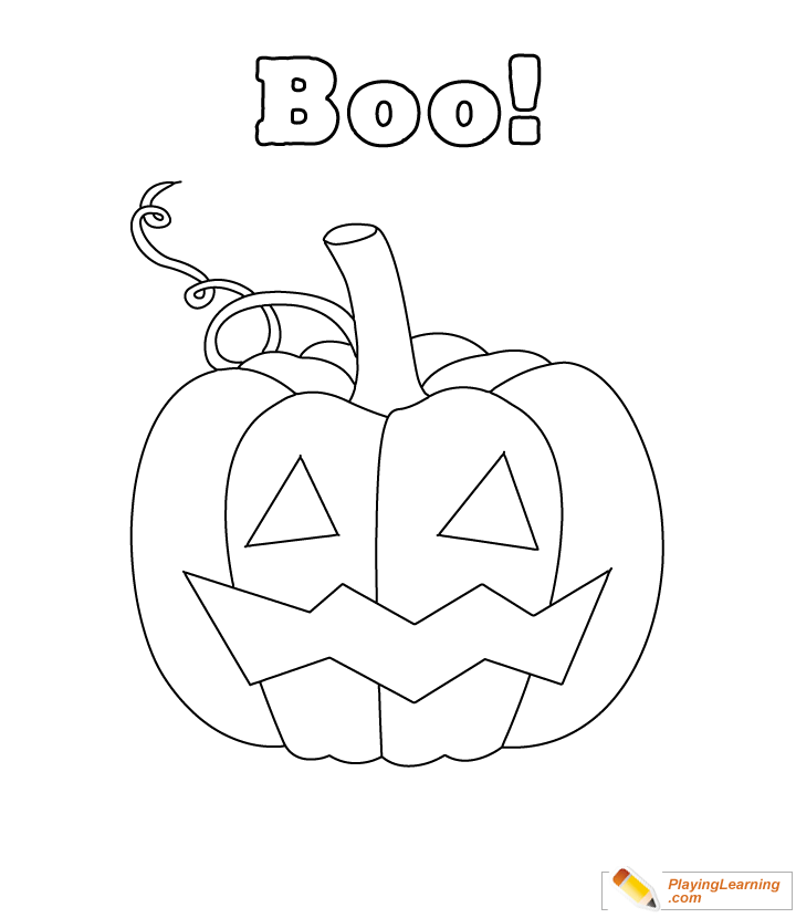 Halloween Pumpkin Coloring Page 